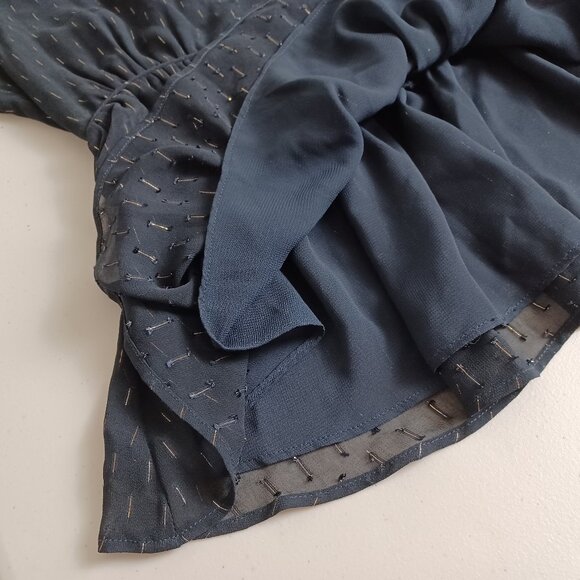 Forever New Metallic Corded Chiffon Blouse - Picture 7 of 16